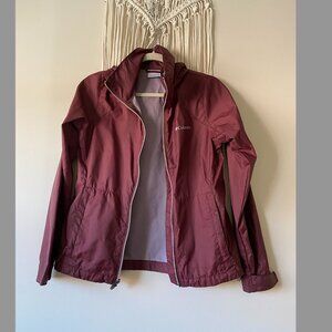Columbia Burgundy Lightweight Raincoat NWOT
